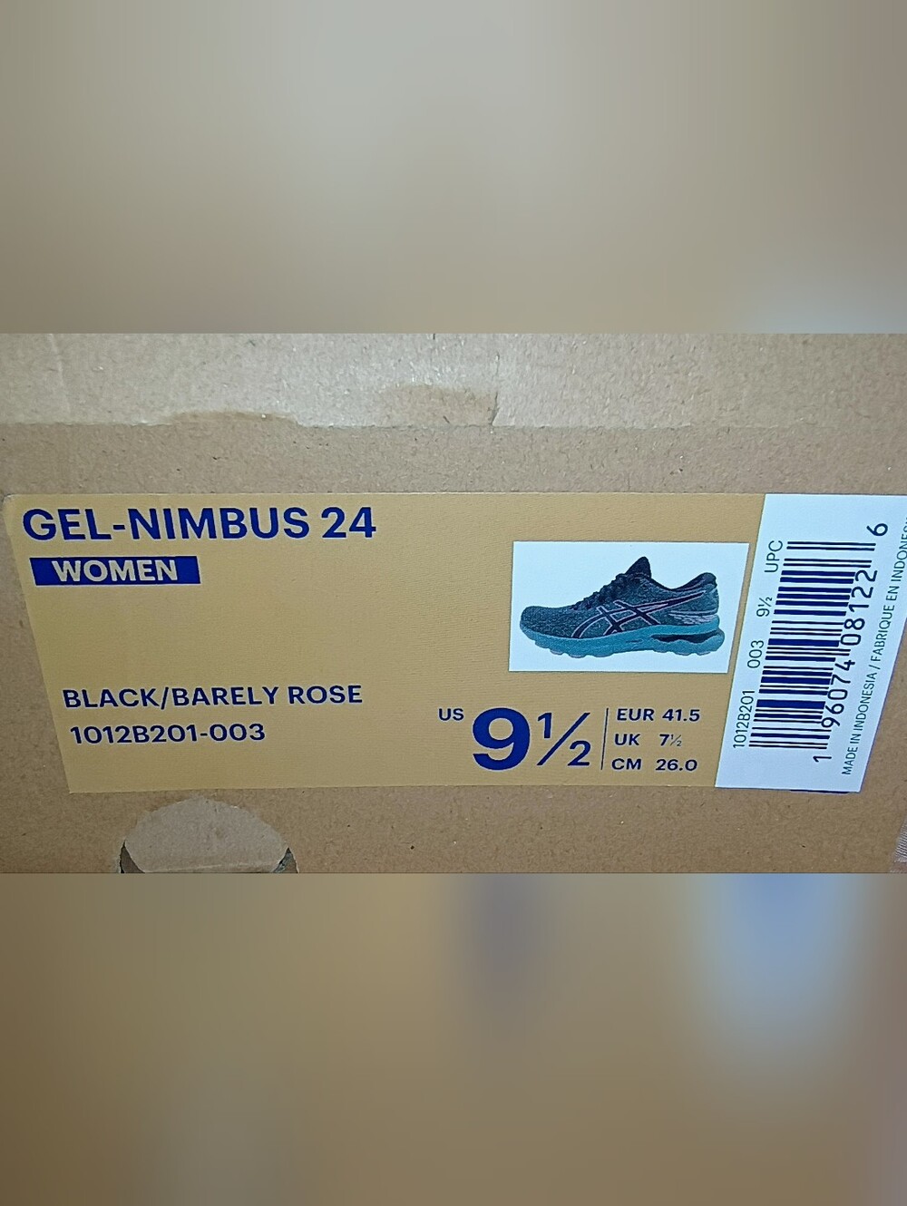 ASICS WOMEN'S GEL-NIMBUS 24 Women's Sz 9.5 Turquoise Blue Running Shoes - Picture 2 of 8